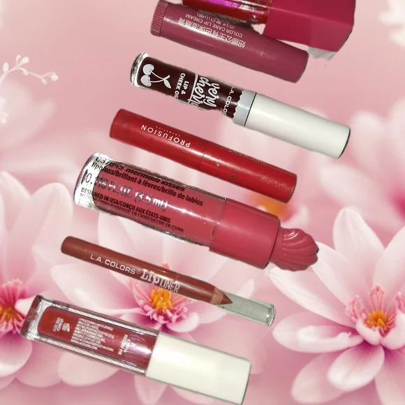 Assorted Pink Women’s Lip Gloss & Lipstick Set - Unbranded - Picture 3 of 5